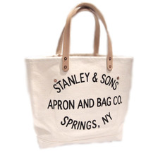 STANLEY & SONS CIRCLE LOGO TOTE(S) MADE IN U.S.A./natural x black画像