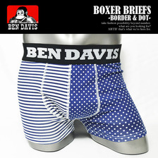 BEN DAVIS BOXER BRIEFS -BORDER & DOT- BDU-0003画像