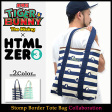 HTML ZERO3 Guttarelax &times; TIGER & BUNNY -The Rising- Stomp Border Tote Bag ACS170画像