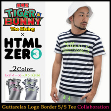 HTML ZERO3 Guttarelax &times; TIGER & BUNNY -The Rising- Guttarelax Logo Border S/S Tee T462画像