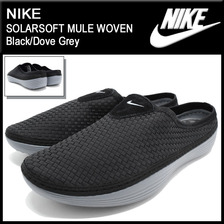 NIKE SOLARSOFT MULE WOVEN Black/Dove Grey 719946-090画像
