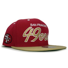 Mitchell & Ness SAN FRANCISCO 49ers TEAM SCRIPT SNAPBACK LVMNSFF063画像