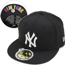 NEW ERA KIDS 59FIFTY ニューヨーク・ヤンキース ブラック/ホワイト 11136348画像