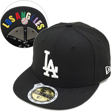 NEW ERA KIDS 59FIFTY ロサンゼルス・ドジャース ブラック/ホワイト 11136351画像