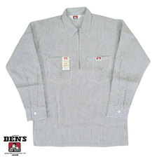 BEN DAVIS HICKORY HALF ZIP L/S BDUS-208画像