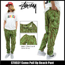 STUSSY Camo Pull Up Beach Pant 116235画像