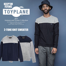 TOYPLANE 2-TONE KNIT SWEATER TP15-FKN05画像