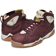 NIKE AIR JORDAN 7 RETRO C&C "CIGAR" t.red/mtllc gold-sl-gm yllw 725093-630画像