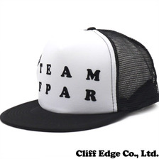 FORTY PERCENT AGAINST RIGHTS TEAM/FLOCKY PRINT MESH CAP BLACKxWHITE画像