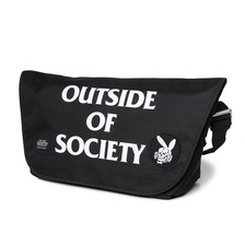 FUCT SSDD OUTSIDE OF SOCIETY MESSENGER BAG (BLACK&times;WHITE) 4411画像