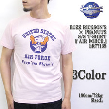 Buzz Rickson's &times; PEANUTS S/S T-SHIRT 「AIR FORCE」 BR77139画像