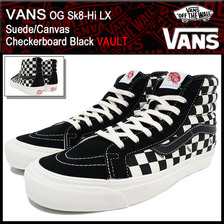 VANS OG Sk8-Hi LX Suede/Canvas Checkerboard Black VAULT VN-0OZEGL5画像
