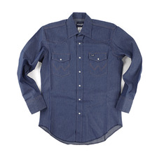 Wrangler MS7 COWBOY CUT WORK WESETERN SHIRT INDIGO DENIM画像
