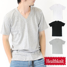 Healthknit ワイドリブ Vネック Tee LG-107画像
