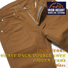 IRON HEART HEAVY DUCK DOUBLE KNEE LOGGER JEANS IH801画像