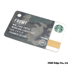 Starbucks &times; Fragment Design mo'design ミニスターバックス カード カモフラージュ画像