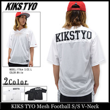 KIKS TYO Mesh Football S/S V-Neck KT1504C-11画像