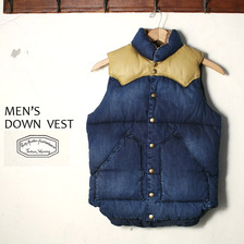 Rocky Mountain Featherbed DENIM DOWN VEST INDIGO USED画像