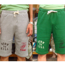 FREEWHEELERS SWEAT SHORTS &ldquo;BORN TO KILL&rdquo; 1524003画像