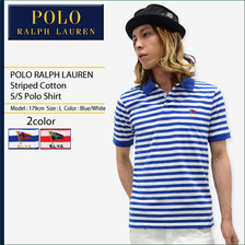 POLO RALPH LAUREN Striped Cotton S/S Polo Shirt 323536705画像