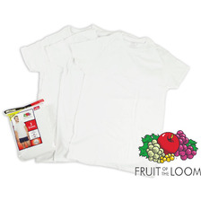 FRUIT OF THE LOOM 3PACK CREW WHITE画像