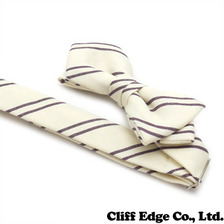 GANRYU COMME des GARCONS Stripe Bow Tie WHITE画像