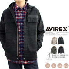 AVIREX L/S USAF PATCHED HOODED SHIRT 6155159画像