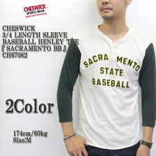 CHESWICK 3/4 LENGTH SLEEVE BASEBALL HENLEY TEE 「SACRAMENTO BB」 CH67082画像