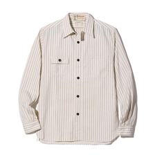 SUGAR CANE FICTION ROMANCE 8.5oz. WHITE WABASH WORK SHIRT SC27076画像