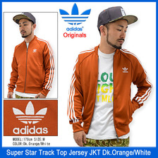 adidas Originals Super Star Track Top Jersey JKT Dk.Orange/White AB9714画像