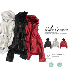AVIREX HOOD LEATHER BLOUSON 6251020画像