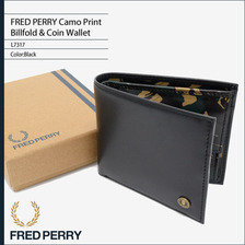 FRED PERRY Camo Print Billfold & Coin Wallet L7317画像