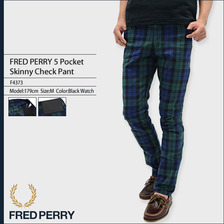 FRED PERRY 5 Pocket Skinny Check Pant JAPAN LIMITED F4373画像