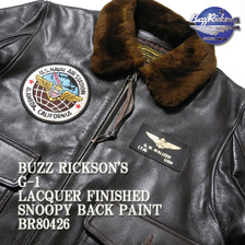 Buzz Rickson's G-1 LACQUER FINISHED SNOOPY BACK PAINT BR80426画像