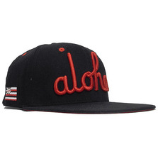 ALOHA ARMY ALOHA SCRIPT SNAPBACK BLACK ALA017画像