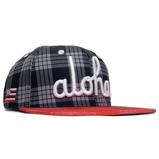 ALOHA ARMY ALOHA SCRIPT SNAPBACK BLACKxRED ALA019画像