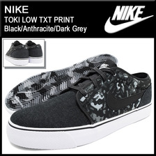 NIKE TOKI LOW TXT PRINT Black/Anthracite/Dark Grey 631697-002画像