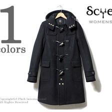 SCYE BASICS ウィメンズ ウールカシミヤ メルトンダッフルコート 5216-73525画像