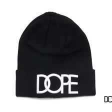 DOPE CLASSIC LOGO BEANIE BLACK画像