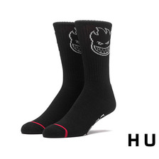 HUF &times; SPITFIRE CLASSIC H CREW SOCKS BLACK画像