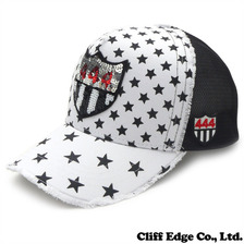 YOSHINORI KOTAKE DESIGN STAR DOT 444ロゴ メッシュキャップ WHITExBLACK画像