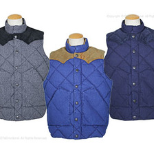 SUGAR CANE レザーヨーク デニムダウンベスト SC13328画像