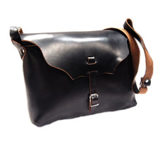 Fernand Leather STRAP POUCH(large) hand made in U.S.A./black画像