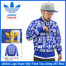 adidas Originals Logo Super Star Track Top Jersey JKT Blue AC0474画像