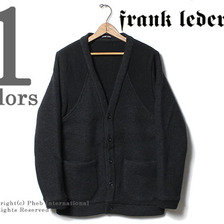 FRANK LEDER ANTHRACITE ダブルフェイスウールカーディガン 0627004画像