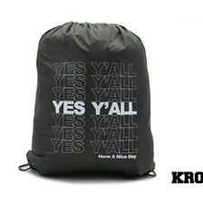 KROD YES YALL GYMSACK CHARCOAL画像