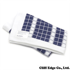 the POOL aoyama TILE FACE TOWEL WHITExNAVY画像