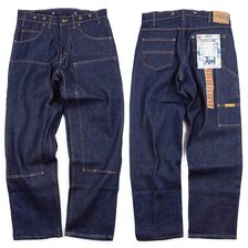 PRISON BLUES Men's Double Knee Work Jean Rigid Blue Denim w/Suspender Buttons画像
