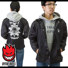 SPITFIRE Venice Style coaches jacket Black with White 54010046画像