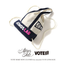 VOTE make new clothes for atmos TOTE GYM SACK NAVY ATG-OI-G001画像